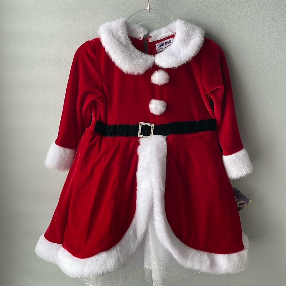 NWT Blueberi Boulevard Girlsβ Santa Dress